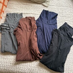 4x J. Crew Tissue Turtlenecks